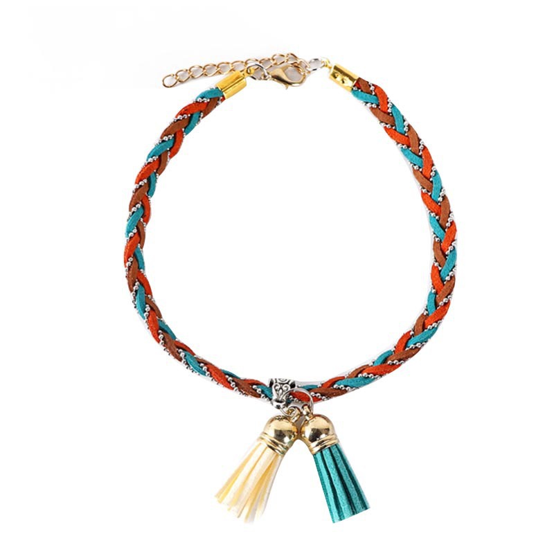 KFX-0799165 Colorblock Adjustable Cat Collar in Turquoise, Orange Green, and Pale Pink - Korean Velvet/Silk Material