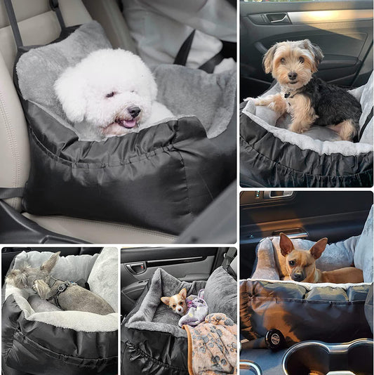 KFX-0799421 Deluxe Pet Car Dog Travel Seat - Soft Cloth, Multiple Colors, 55*50*35cm