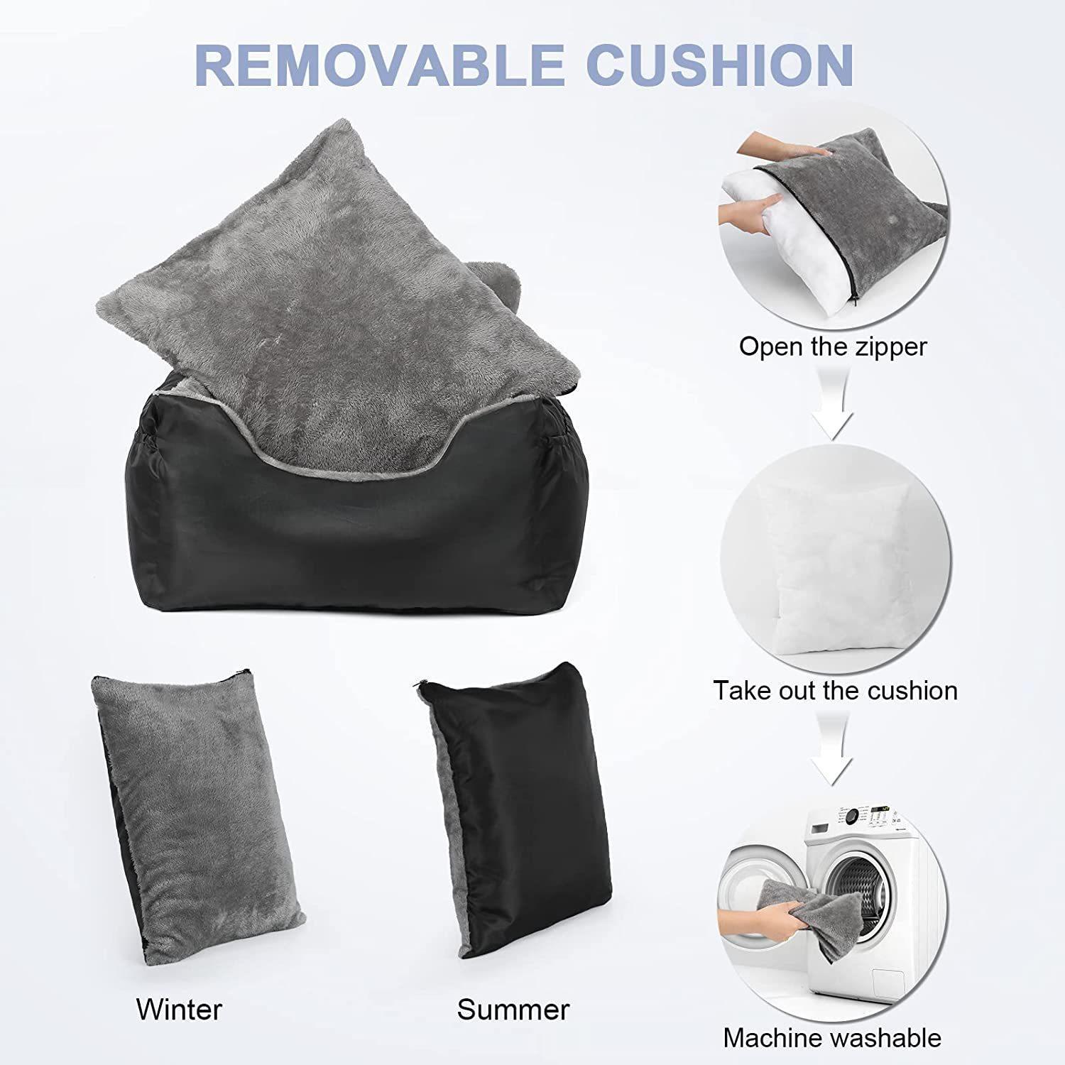 KFX-0799421 Deluxe Pet Car Dog Travel Seat - Soft Cloth, Multiple Colors, 55*50*35cm