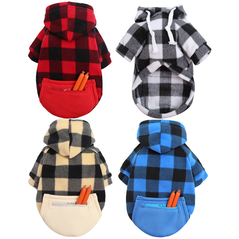 KFX-0801341 Stylish and Elegant Dog and Cat Clothing in Plaid Patterns for Small to Large Pets