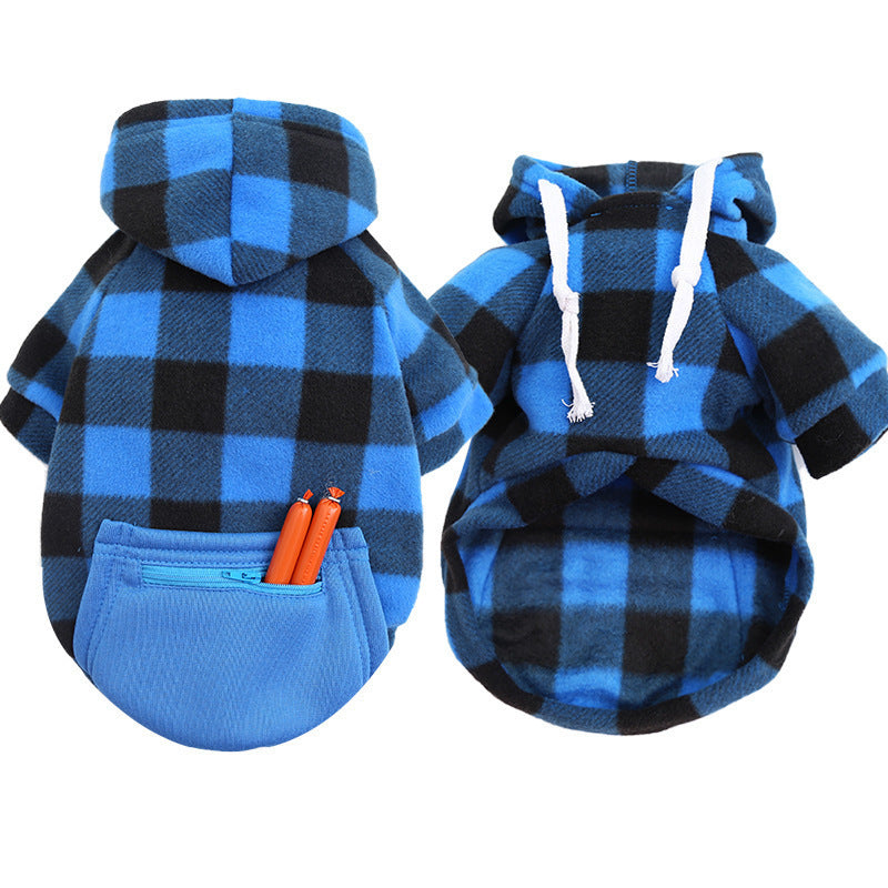 KFX-0801341 Stylish and Elegant Dog and Cat Clothing in Plaid Patterns for Small to Large Pets