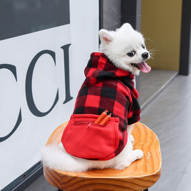 KFX-0801341 Stylish and Elegant Dog and Cat Clothing in Plaid Patterns for Small to Large Pets