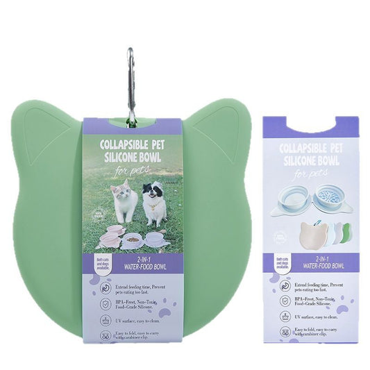 KFX-0803133 Portable Folding Silicone Bowl for Dogs and Cats in Multiple Colors