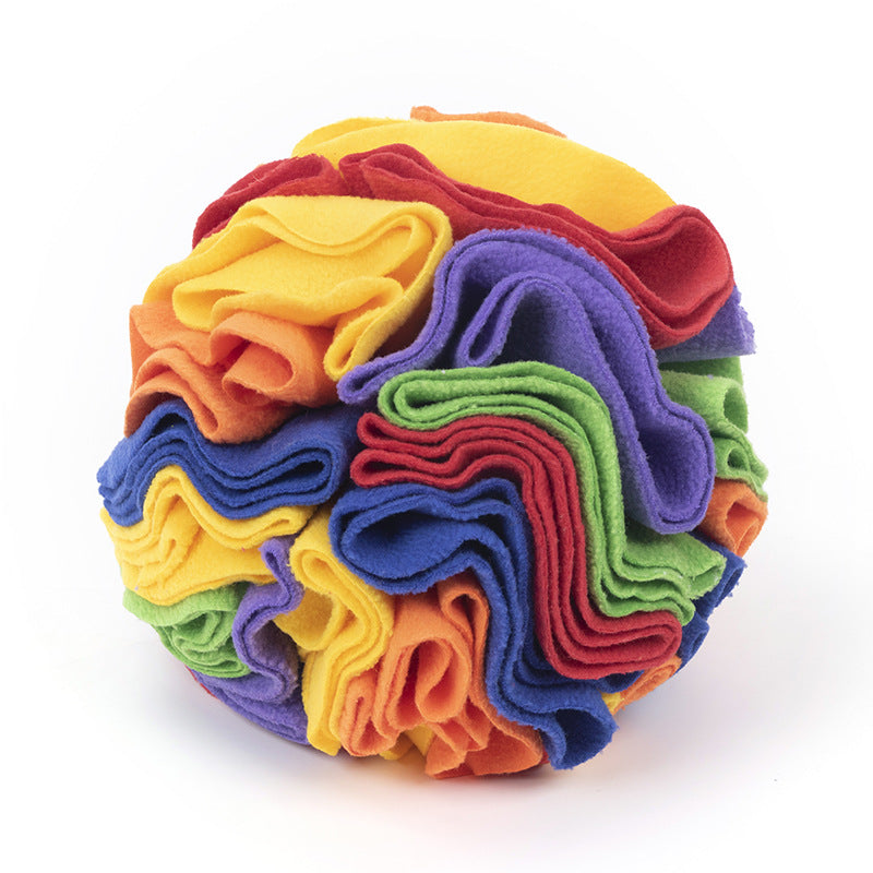 KFX-0803773 Eco-Friendly Polar Fleece Snuffle Ball Mat for Dogs and Cats - Interactive Foraging Puzzle Toy