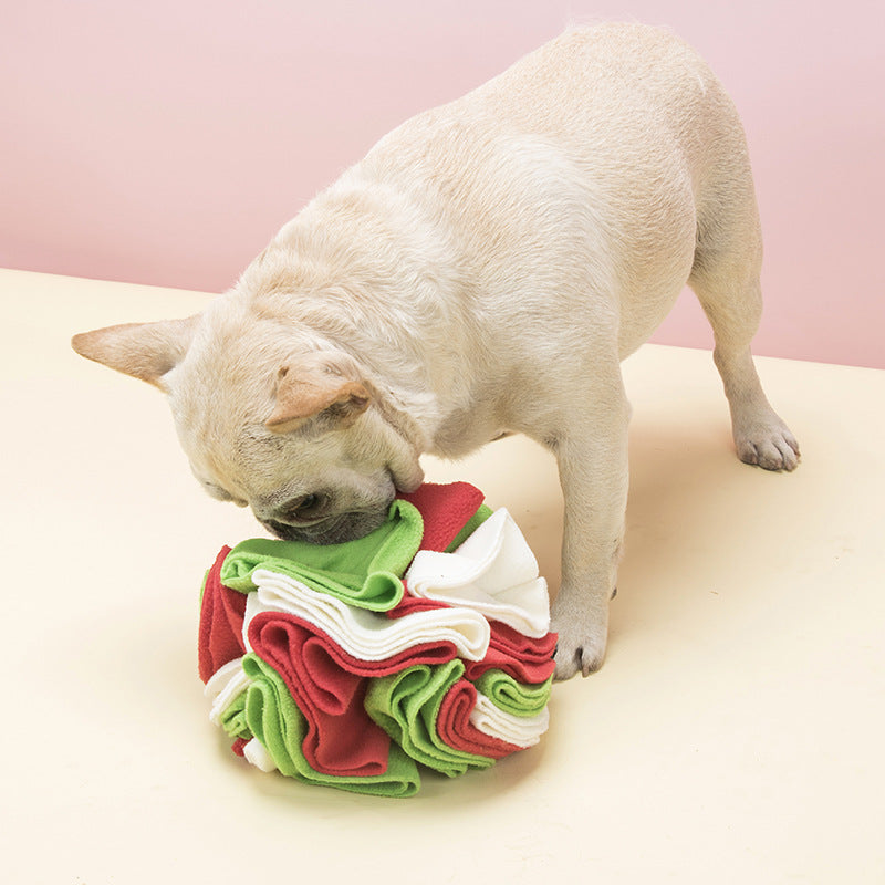 KFX-0803773 Eco-Friendly Polar Fleece Snuffle Ball Mat for Dogs and Cats - Interactive Foraging Puzzle Toy