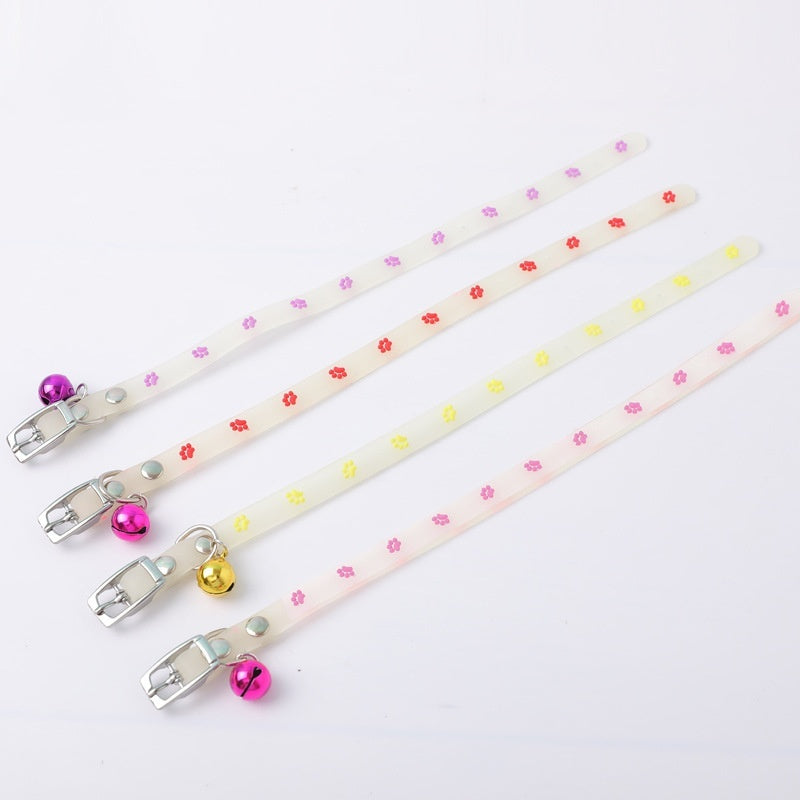 KFX-0804925 Glow-in-the-Dark Adjustable Pet Collar for Cats - Various Styles Available