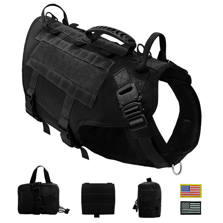 KFX-0807997 Malinois Dog Training Vest with Leash and Backpack - Available in Brown, Green, and Black
