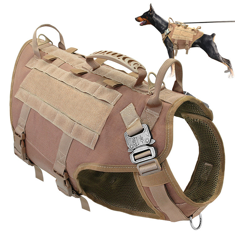 KFX-0807997 Malinois Dog Training Vest with Leash and Backpack - Available in Brown, Green, and Black