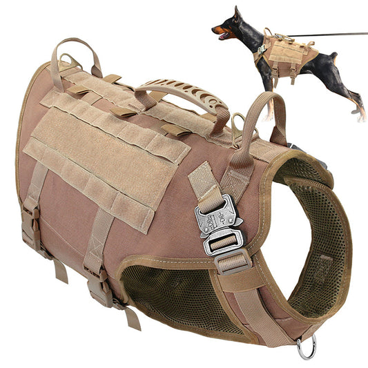 KFX-0807997 Malinois Dog Training Vest with Leash and Backpack - Available in Brown, Green, and Black