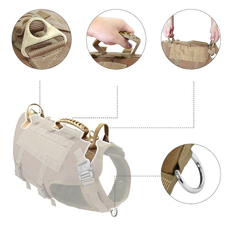 KFX-0807997 Malinois Dog Training Vest with Leash and Backpack - Available in Brown, Green, and Black