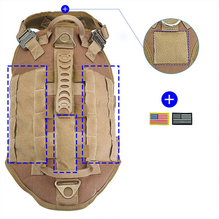 KFX-0807997 Malinois Dog Training Vest with Leash and Backpack - Available in Brown, Green, and Black