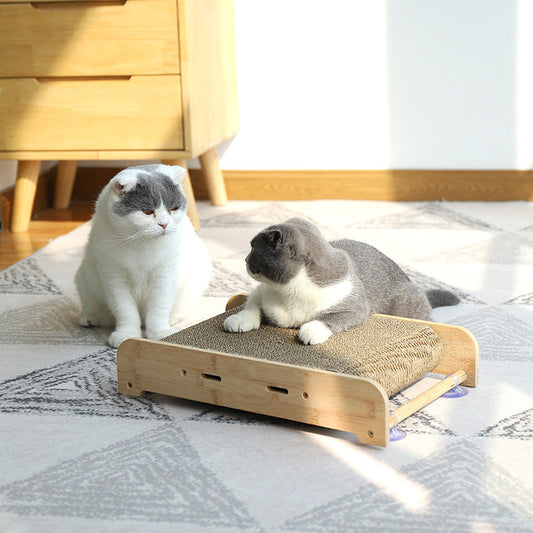 KFX-0808893 Vertical Cat Scratcher with Suction Cup, Durable Corrugated Paper Sofa Protector