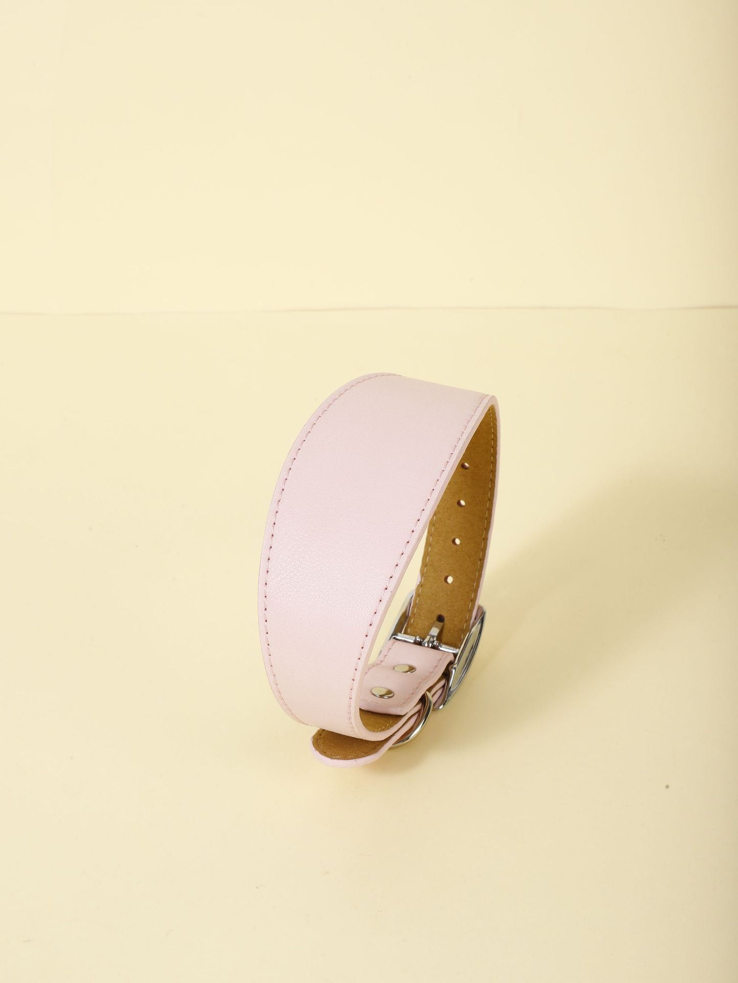 KFX-0810685 Casual Adjustable Pet Collar in Monochrome Colors - Black, Red, Light Green, Gray, Light Blue, Light Pink