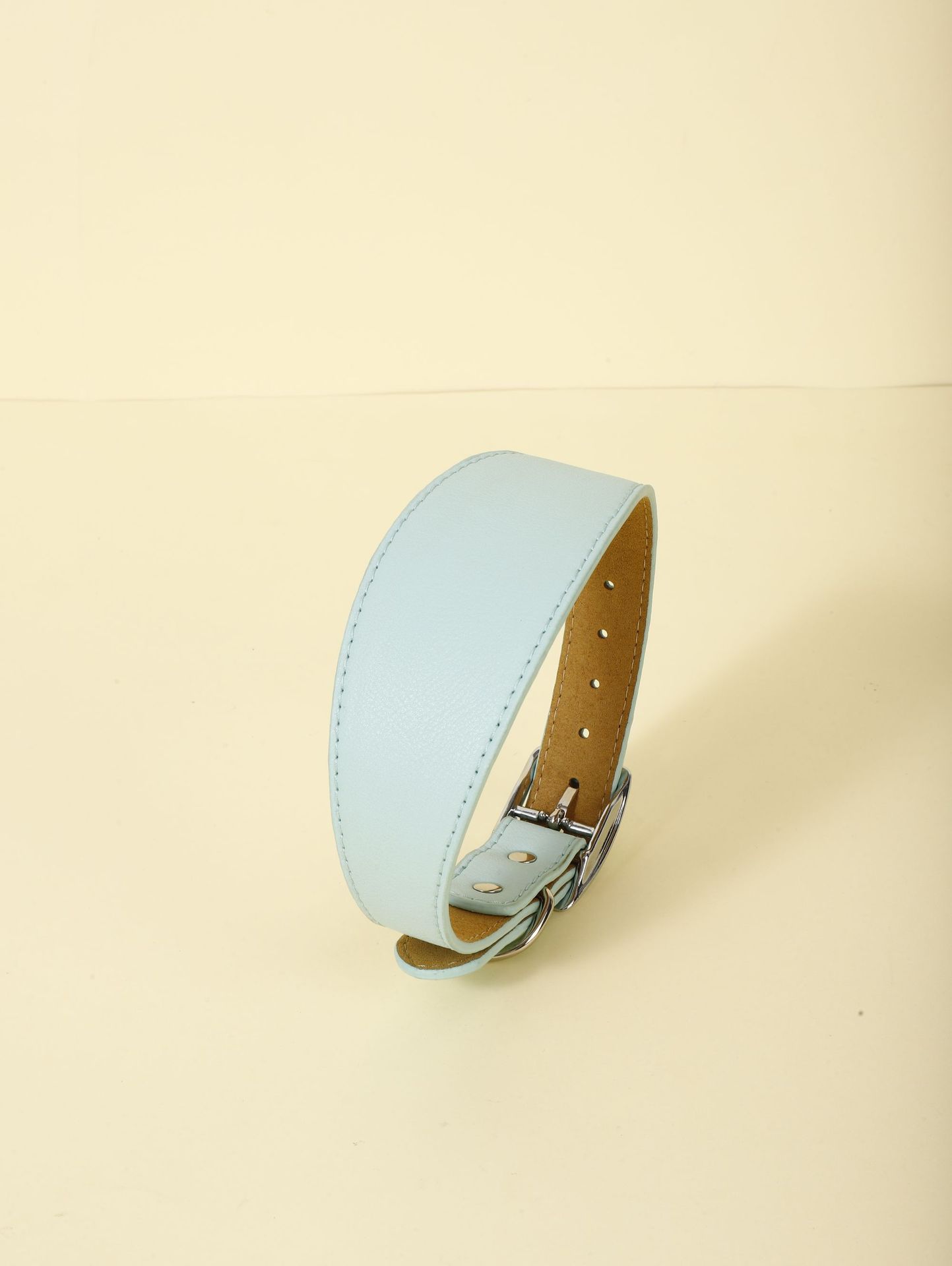 KFX-0810685 Casual Adjustable Pet Collar in Monochrome Colors - Black, Red, Light Green, Gray, Light Blue, Light Pink
