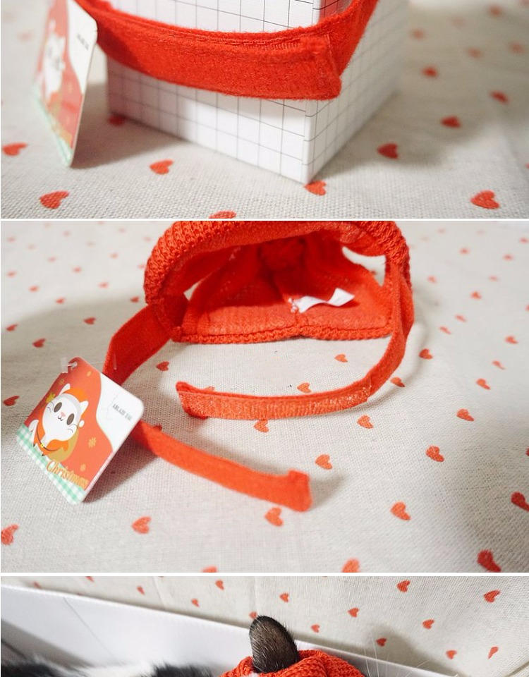 KFX-0813501 Red Wool Festive Adjustable Hat for Christmas and New Year Celebrations