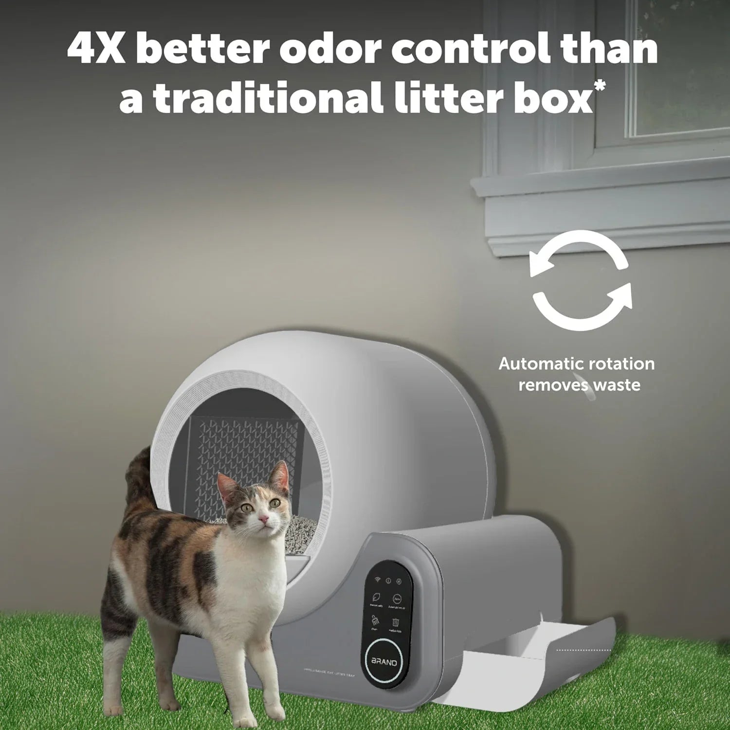 KFX-081427 Automatic Self-Cleaning Cat Litter Box with Odor Control and APP Connectivity for Cats Up to 10KG