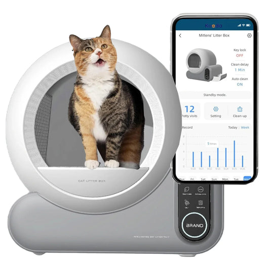 KFX-081427 Automatic Self-Cleaning Cat Litter Box with Odor Control and APP Connectivity for Cats Up to 10KG
