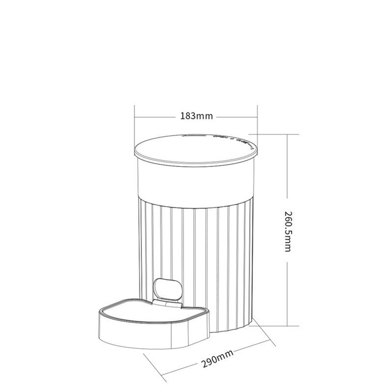 KFX-0814653 Automatic Cat Feeder with WiFi Connectivity - White, PP Material