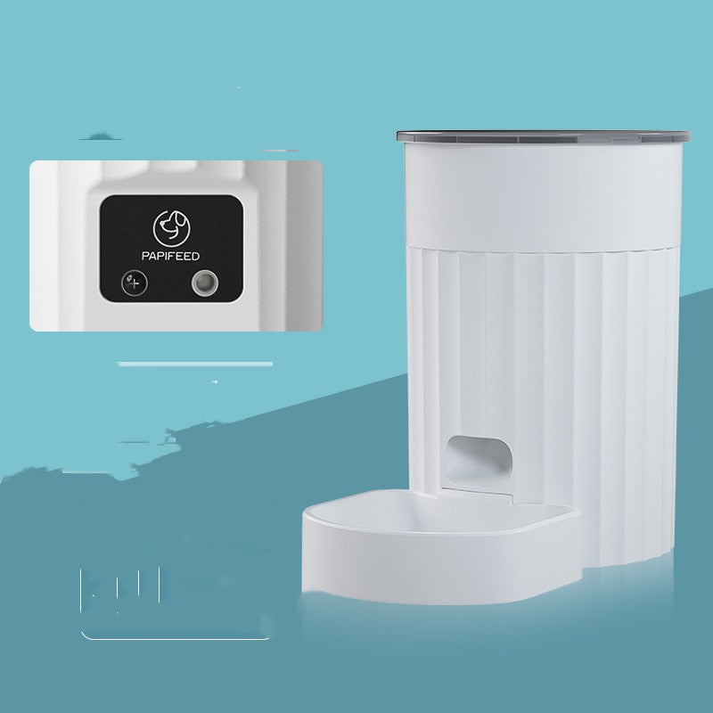 KFX-0814653 Automatic Cat Feeder with WiFi Connectivity - White, PP Material