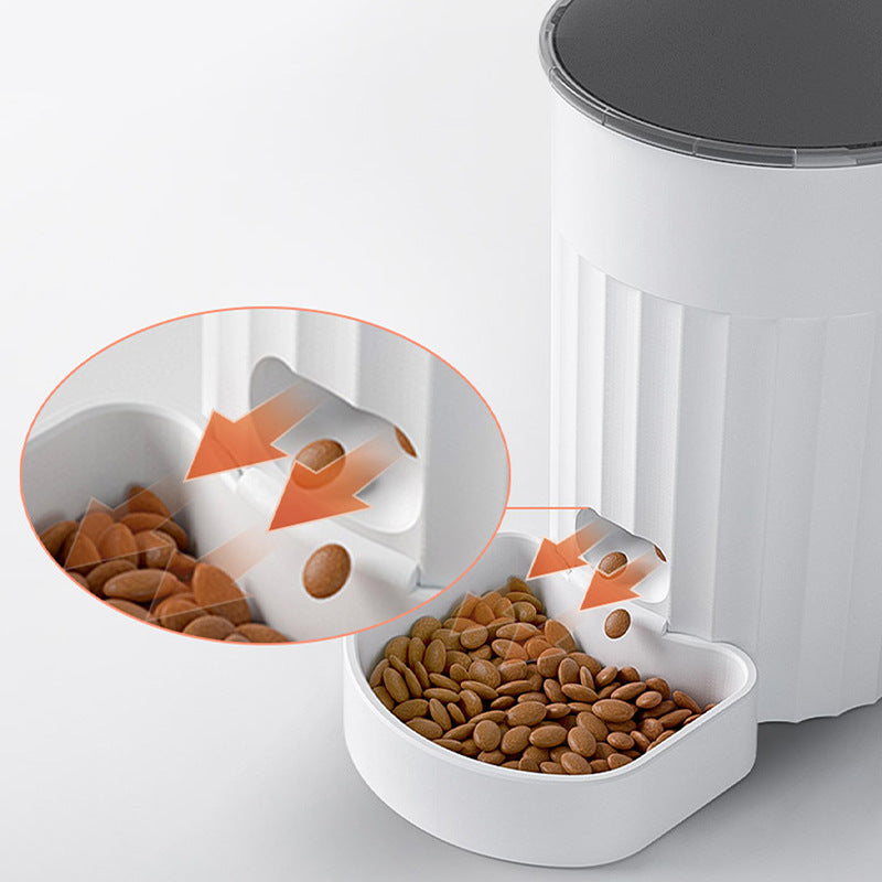 KFX-0814653 Automatic Cat Feeder with WiFi Connectivity - White, PP Material