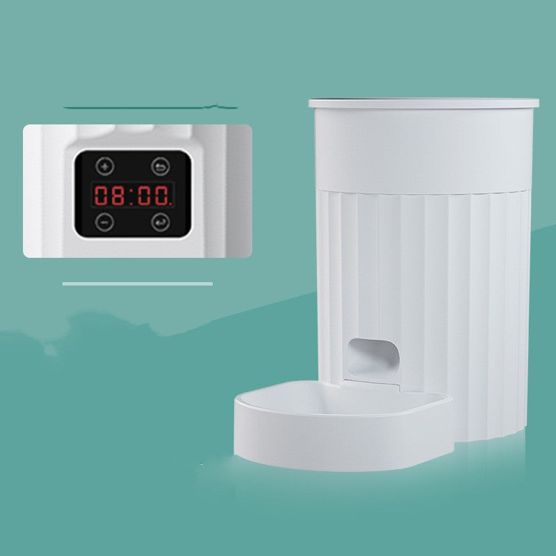 KFX-0814653 Automatic Cat Feeder with WiFi Connectivity - White, PP Material