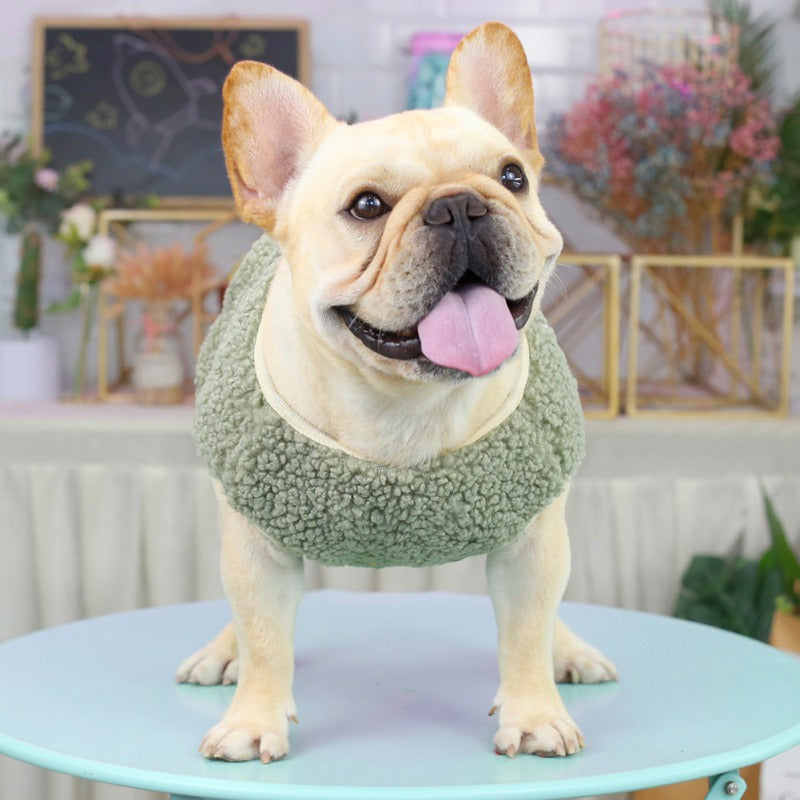 KFX-0816829 Dog Vest Coat for Autumn and Winter in Green and Orange, Polyester Fabric