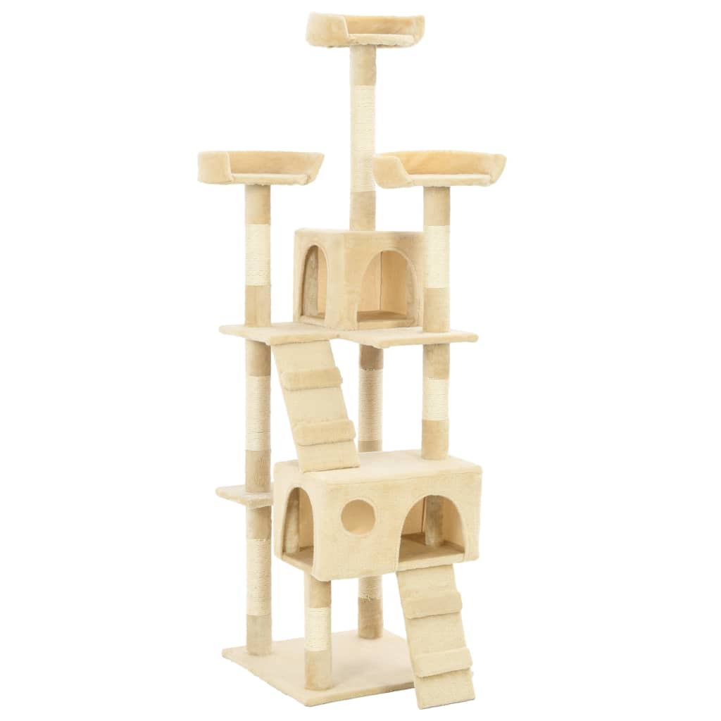 KFX-0817725 Luxury Cat Tree with Sisal Scratching Posts, Cozy Hideaways, 170 cm Height