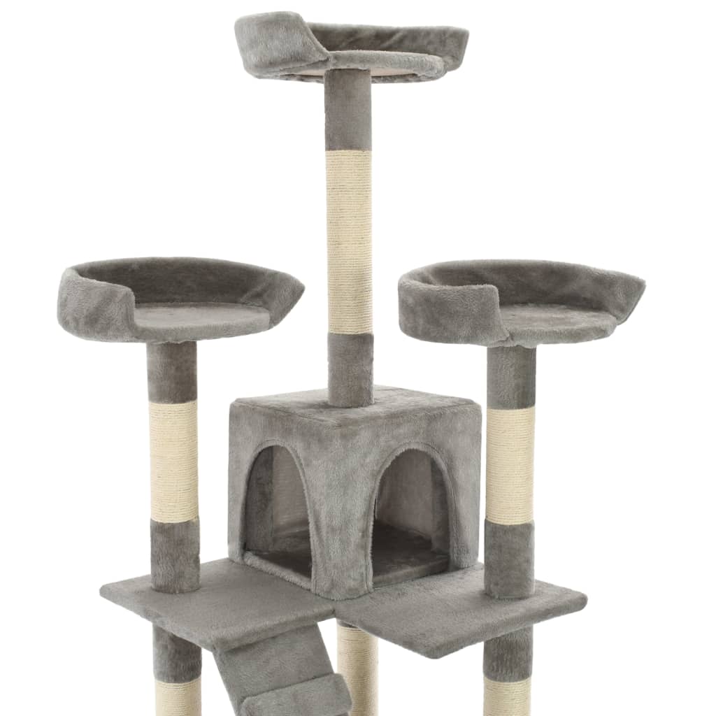 KFX-0817725 Luxury Cat Tree with Sisal Scratching Posts, Cozy Hideaways, 170 cm Height