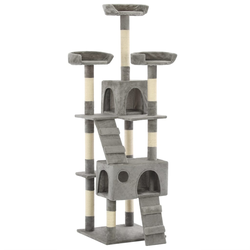 KFX-0817725 Luxury Cat Tree with Sisal Scratching Posts, Cozy Hideaways, 170 cm Height