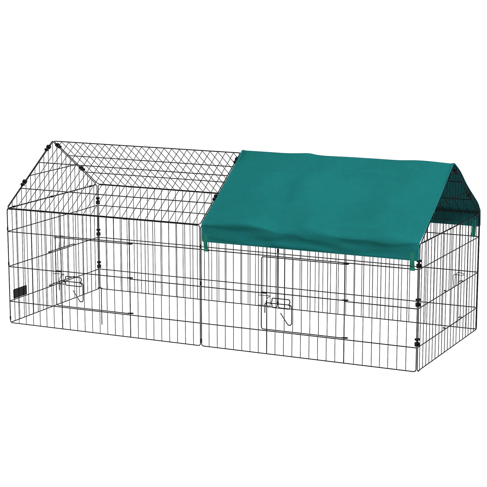 KFX-0818109 73-Inch Small Animal Playpen with Roof for Rabbits, Chickens, and Chinchillas