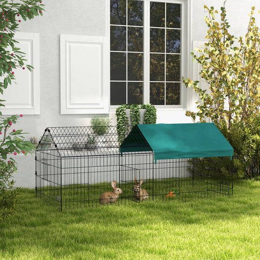 KFX-0818109 73-Inch Small Animal Playpen with Roof for Rabbits, Chickens, and Chinchillas