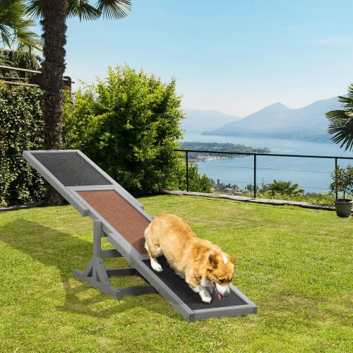 KFX-0819901 Wooden Dog Agility Seesaw for Training and Exercise, 71" Outside Play Equipment