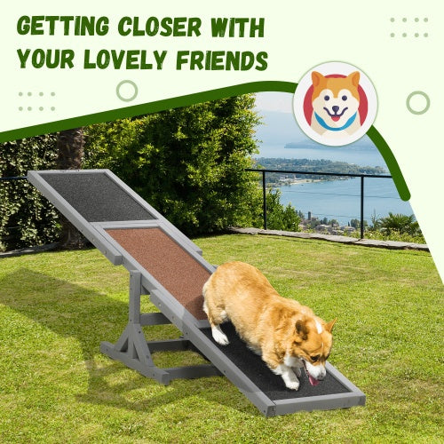 KFX-0819901 Wooden Dog Agility Seesaw for Training and Exercise, 71" Outside Play Equipment