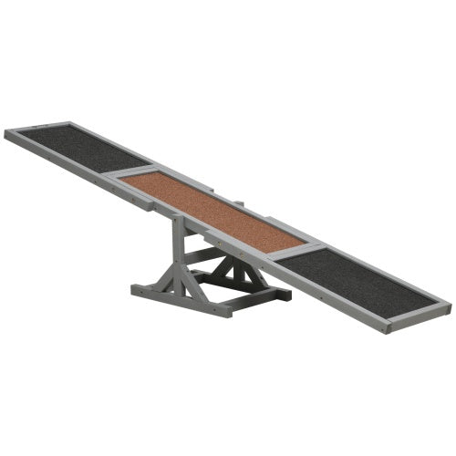 KFX-0819901 Wooden Dog Agility Seesaw for Training and Exercise, 71" Outside Play Equipment