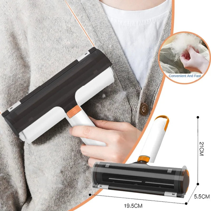 KFX-0820029 2 in 1 Portable Washable Pet Hair Removal Brush for Effortless Cleaning