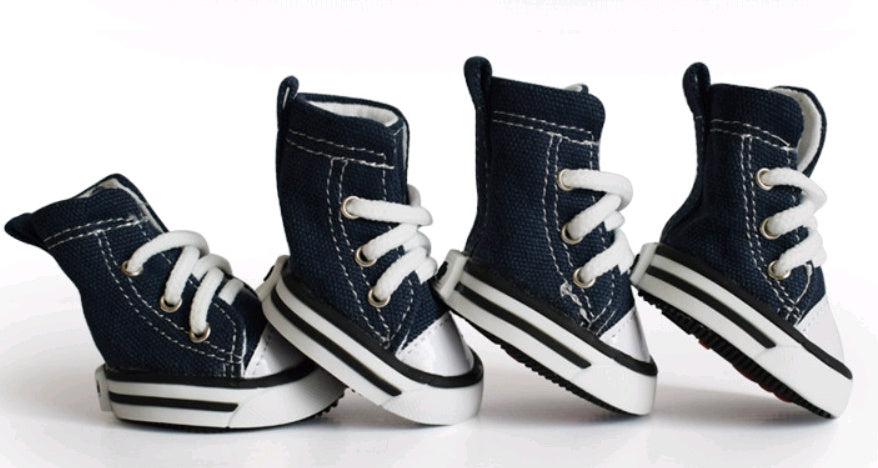 KFX-0821053 Denim Canvas Dog Shoes - Waterproof, Breathable, Non-Slip Footwear for Pets