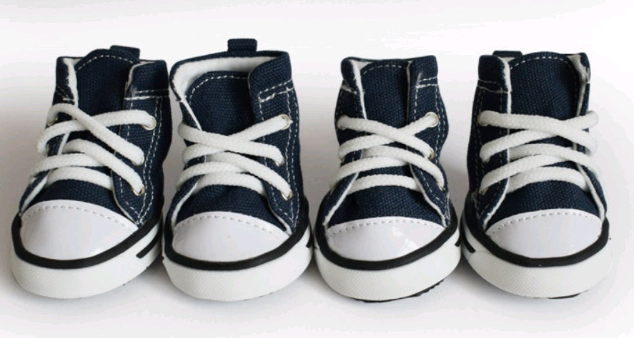 KFX-0821053 Denim Canvas Dog Shoes - Waterproof, Breathable, Non-Slip Footwear for Pets