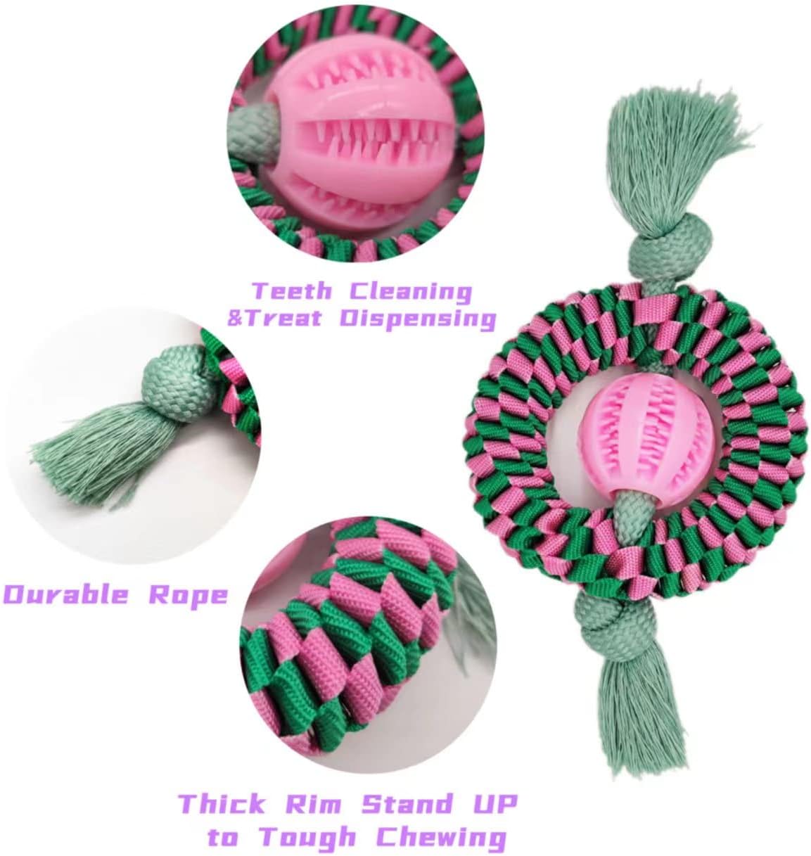 KFX-0821693 Durable Chew Toy for Dogs – Natural Rubber & Nylon for Teeth Cleaning, Exercise, and Interactive Play