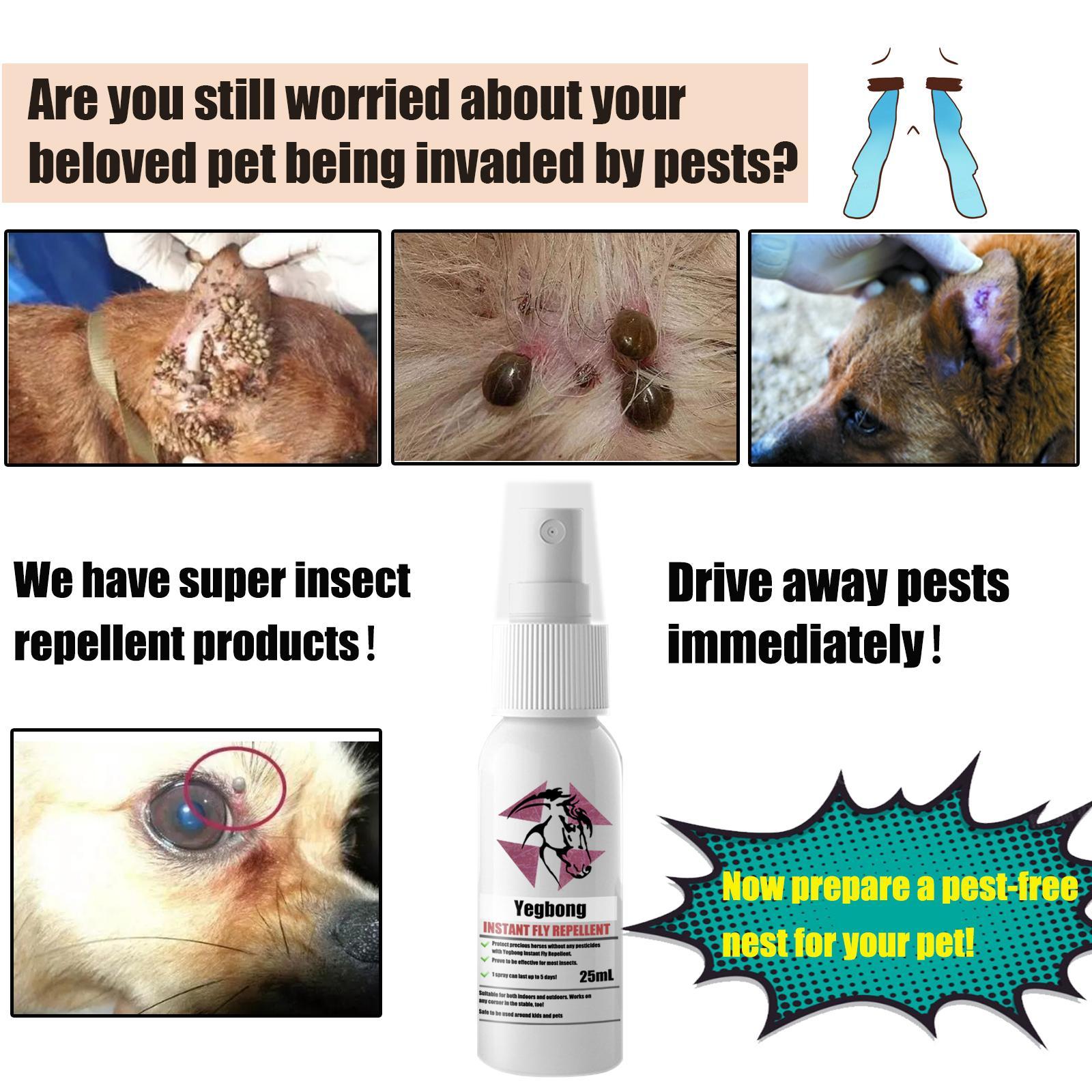 KFX-0822077 Pet Flea and Tick Removal Itching Spray for Cats and Dogs – Effective Pest Control for Indoor and Outdoor Use