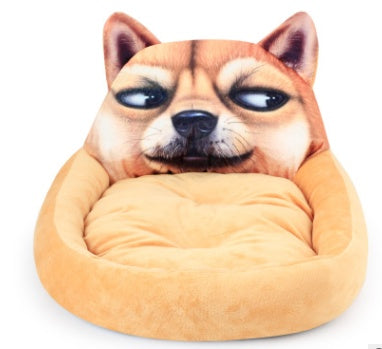 KFX-0824253 Cozy Plush Cat and Dog Kennel Mat in Various Animal Designs