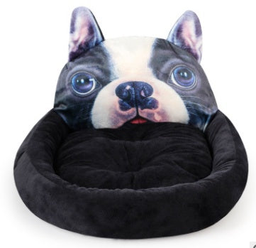 KFX-0824253 Cozy Plush Cat and Dog Kennel Mat in Various Animal Designs