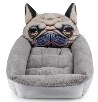 KFX-0824253 Cozy Plush Cat and Dog Kennel Mat in Various Animal Designs