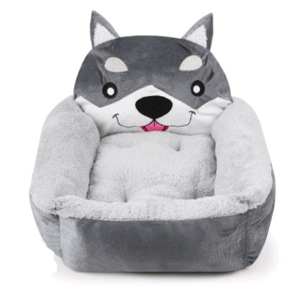 KFX-0824253 Cozy Plush Cat and Dog Kennel Mat in Various Animal Designs