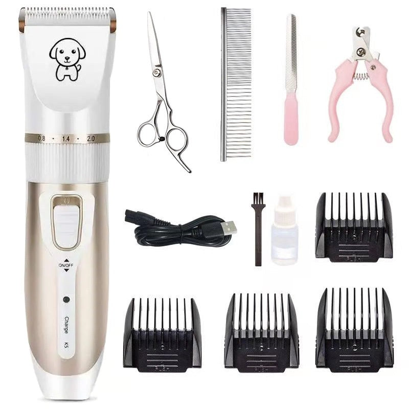 KFX-0826045 Electric Pet Clipper for Cats and Dogs with Stainless Steel Ceramic Blades and Accessories