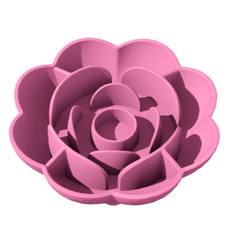 KFX-0826173 Non-Slip Silicone Slow Feed Dog Food Bowl - Easy to Clean, Multiple Colors Available