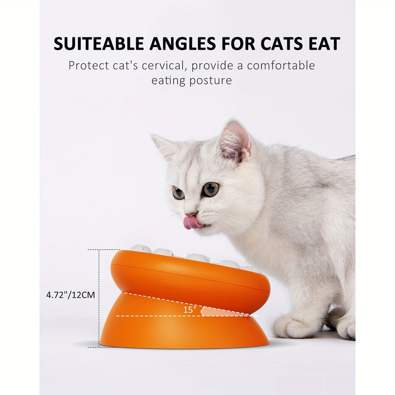 KFX-0827453 Interactive Cat Puzzle Toy - Educational Dry Food Feeder and Snack Dispenser, 210mm x 210mm x 121mm, 345g