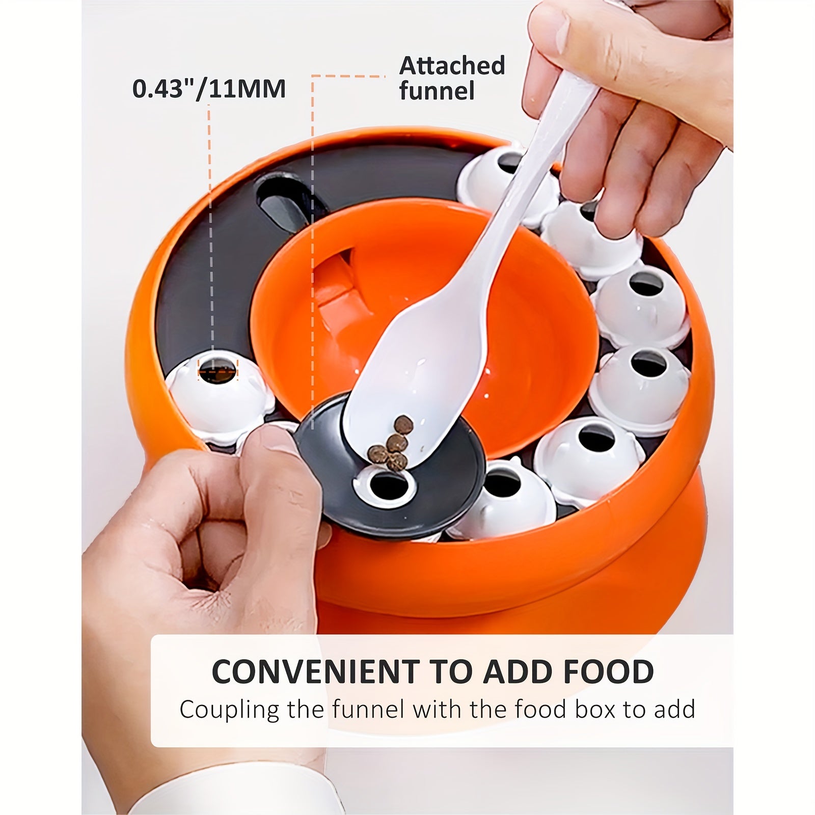 KFX-0827453 Interactive Cat Puzzle Toy - Educational Dry Food Feeder and Snack Dispenser, 210mm x 210mm x 121mm, 345g