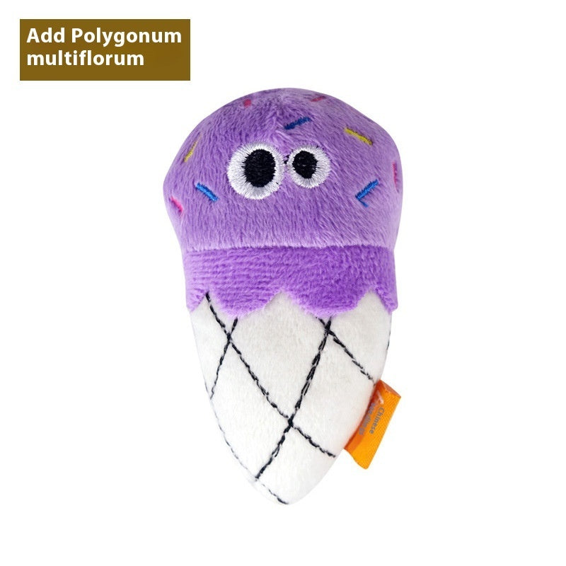 KFX-0828605 Catnip Plush Toy with Polygonum Multiflorum Design for Molar Chewing and Play
