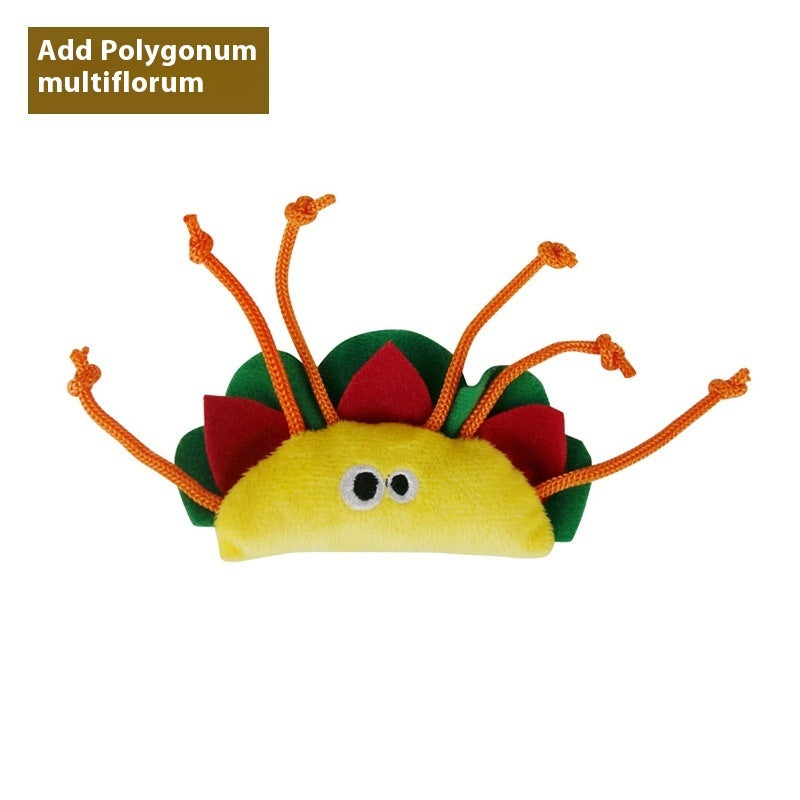 KFX-0828605 Catnip Plush Toy with Polygonum Multiflorum Design for Molar Chewing and Play