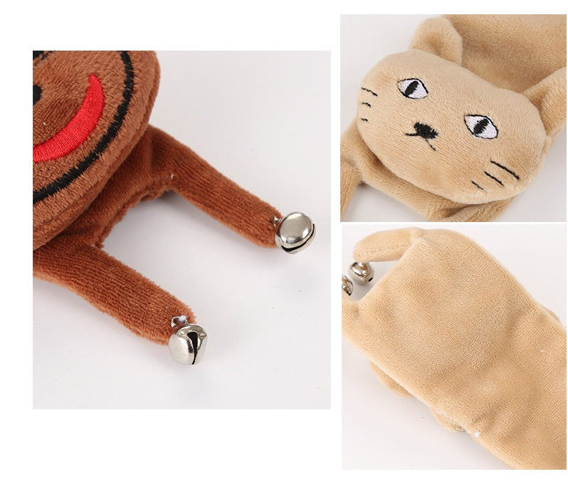 KFX-0829629 Cute Plush Cat, Rabbit, and Red Panda Toys with Bell Sound – Perfect for Playful Pets